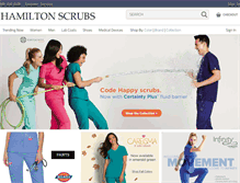 Tablet Screenshot of hamiltonscrubs.com